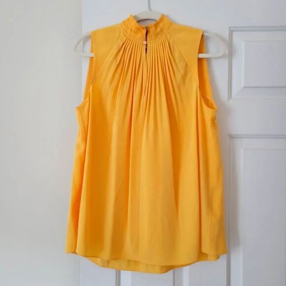 Tibi Arielle Silk Sleeveless Top Apricot Sz 2 - Picture 2 of 8